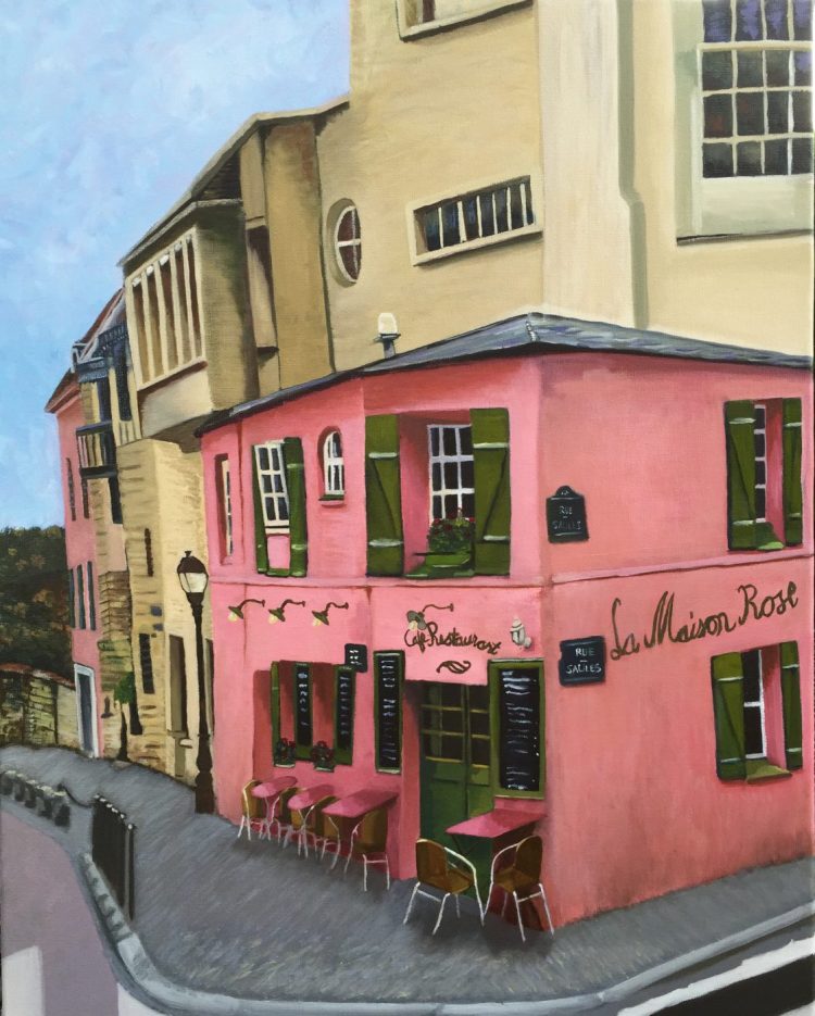 La Maison Rose, Montmartre, Parris, France.